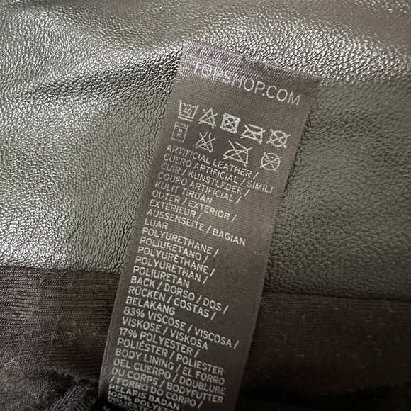Topshop petite size US 2 artificial leather jacket - Picture 6 of 7